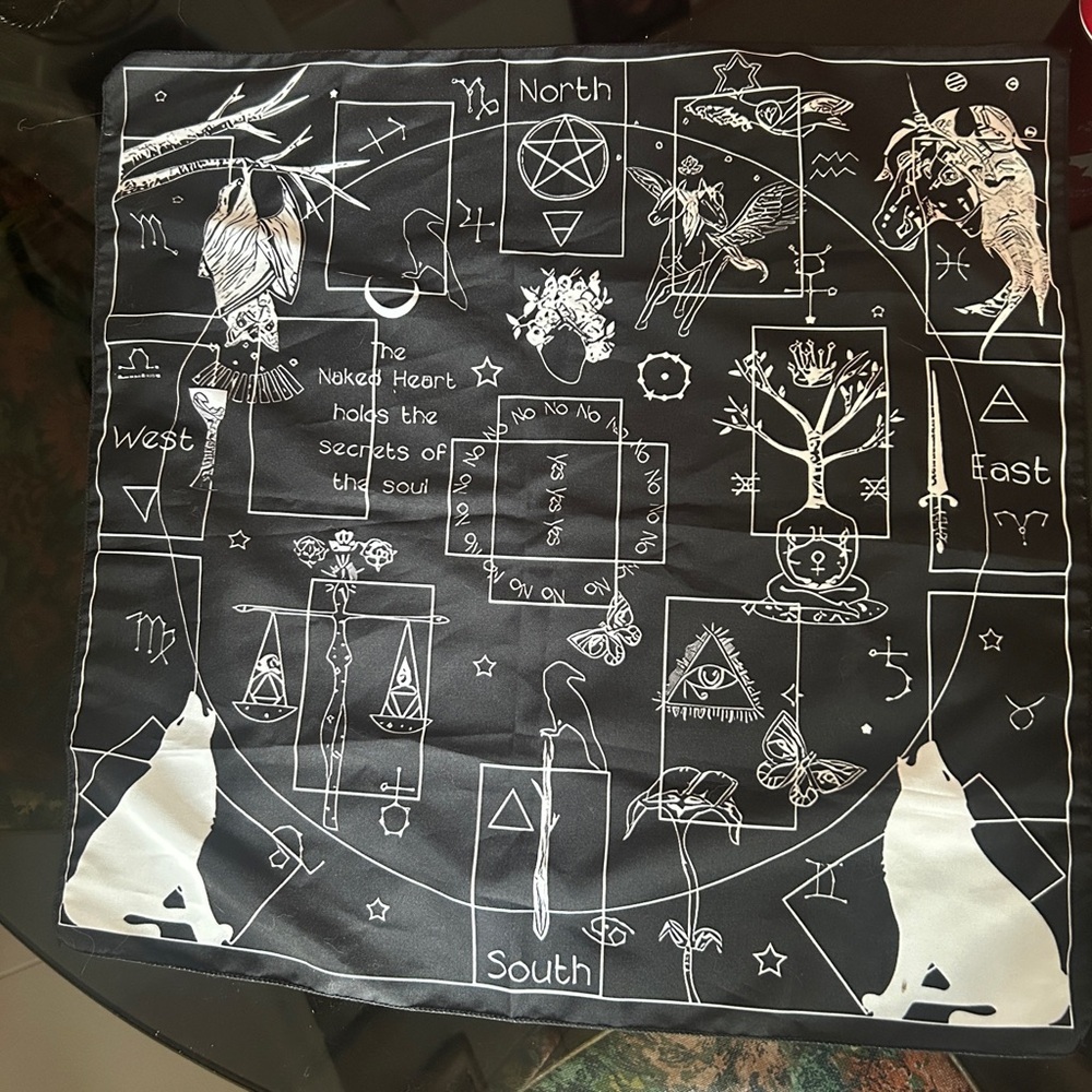 Mystical Black and White Alter cloth